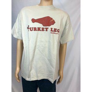 Disneyland By Hanes Men’s Shirt Classic Beige Crew Neck Short Sleeve Cotton XL